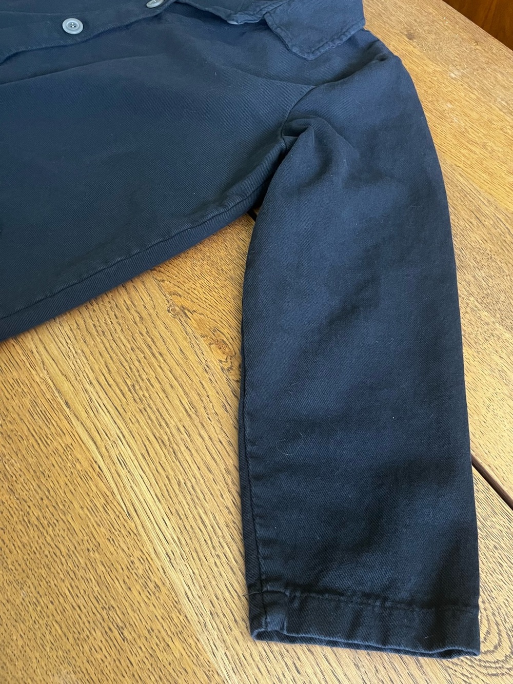 Vintage 1980’s WEK Black Button-Down 100% Cotton Chore Coat. Rare find!! - Picture 7 of 13